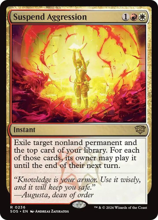 SOS - Secrets of Strixhaven - Suspend Aggression Magic The Gathering