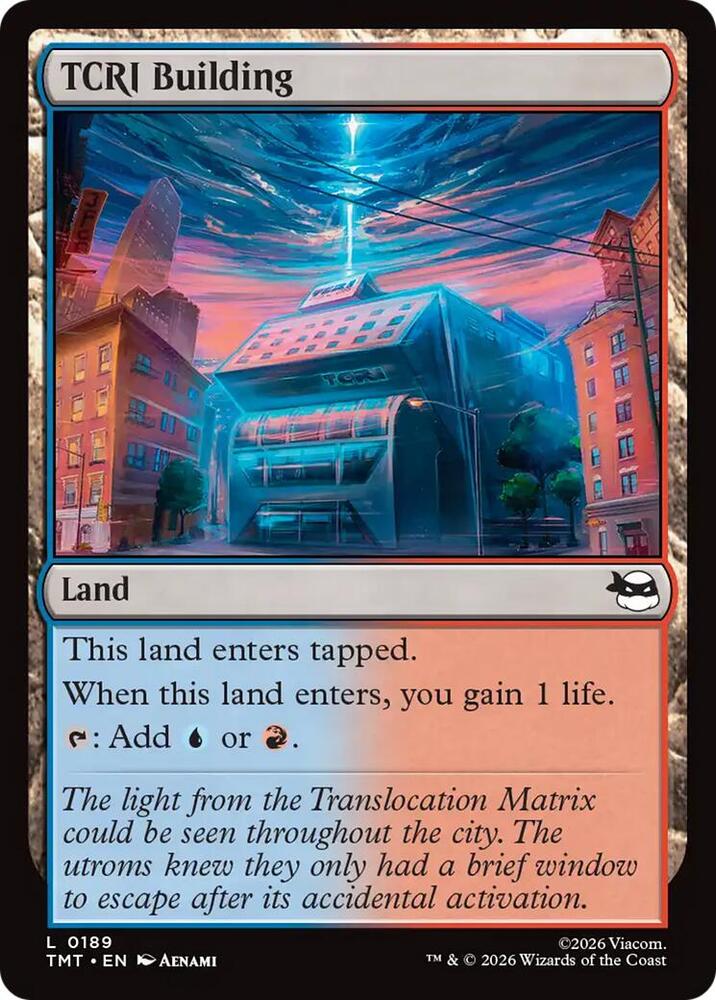 TMT - Teenage Mutant Ninja Turtles - TCRI Headquaters (FOIL) Magic The Gathering