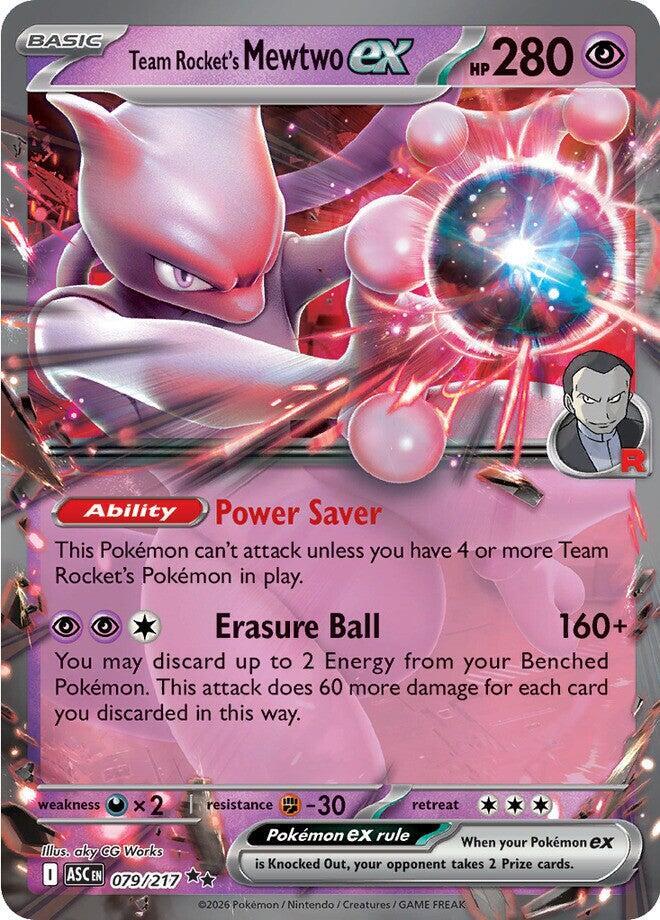 Pokemon - Ascended Heroes [ASC] - Team Rocket's Mewtwo ex - 079/217 Pokemon