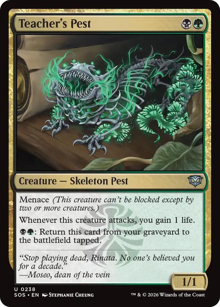 SOS - Secrets of Strixhaven - Teacher's Pest Magic The Gathering