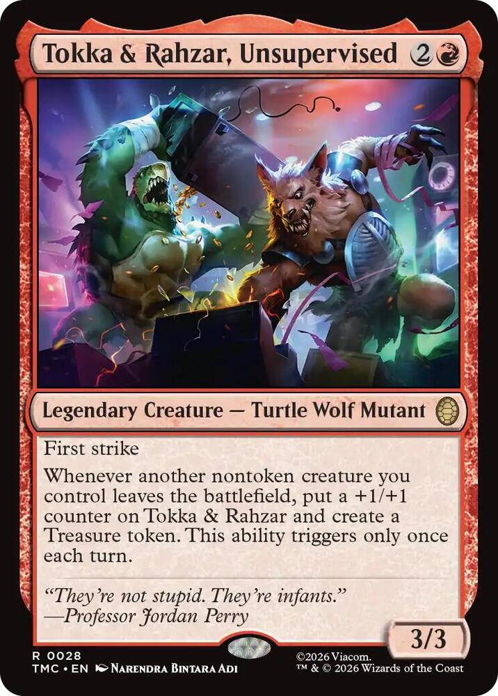 TMC - Commander: Teenage Mutant Ninja Turtles - Tokka & Rahzar, Unsupervised (SURGE FOIL) Magic The Gathering