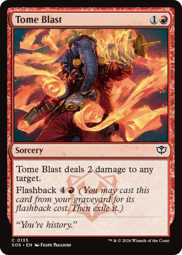 SOS - Secrets Of Strixhaven - Tome Blast Magic The Gathering