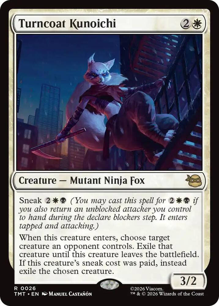 TMT - Teenage Mutant Ninja Turtles - Turncoat Kunoichi (FOIL) Magic The Gathering