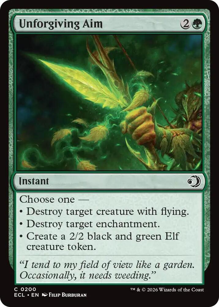 ECL - Lorwyn Eclipsed MTG Card - Unforgiving Aim Magic The Gathering
