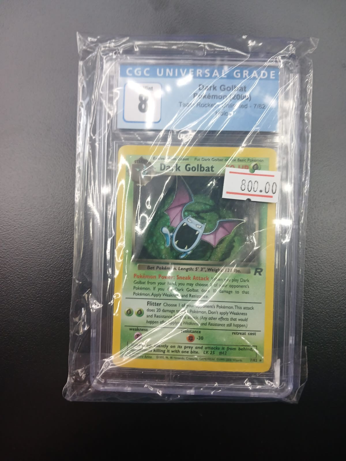 Dark Golbat - Unlimited - CGC 8 Graded Card Armchair Generals