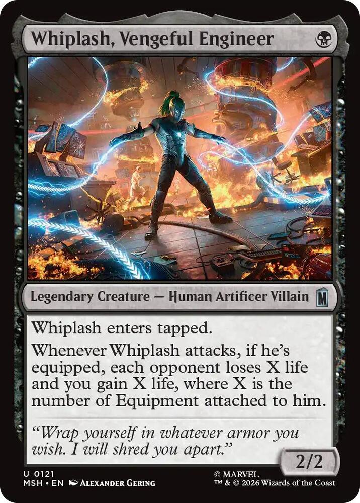 MSH - Marvel Super Heroes - Whiplash, Vengeful Engineer Magic The Gathering