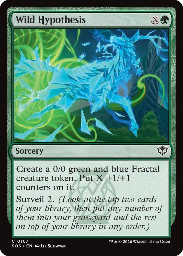 SOS - Secrets Of Strixhaven - Wild Hypothesis Magic The Gathering