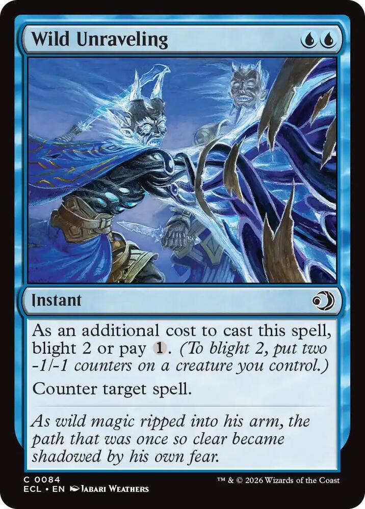 ECL - Lorwyn Eclipsed MTG Card - Wild Unraveling (FOIL) Magic The Gathering
