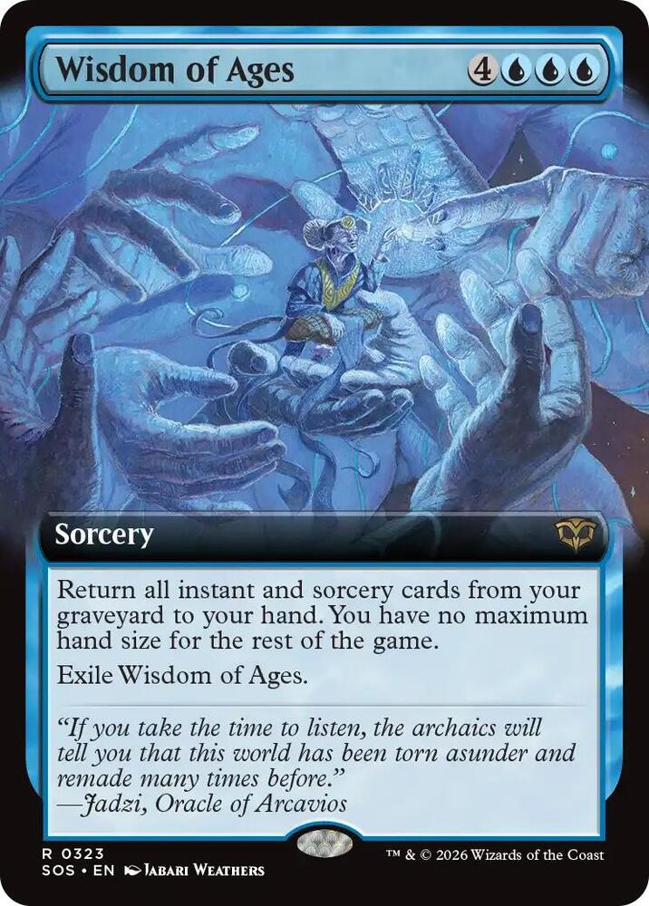 SOS - Secrets of Strixhaven - Wisdom of Ages (Extended Art) (Foil) Magic The Gathering
