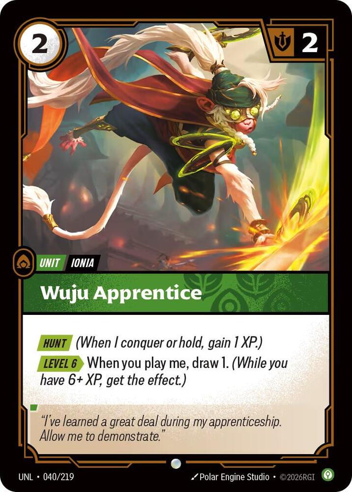 [UNL] - Riftbound: Unleashed - Wuju Apprentice Riftbound