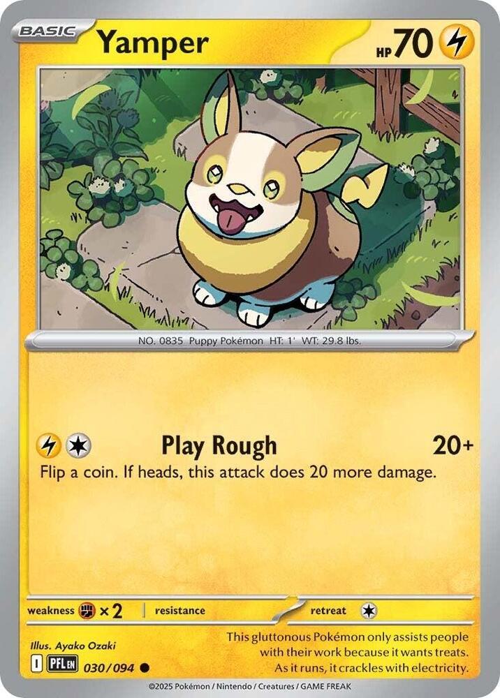 Pokemon - Phantasmal Flames (PFL) - Yamper - 030/094 Pokemon