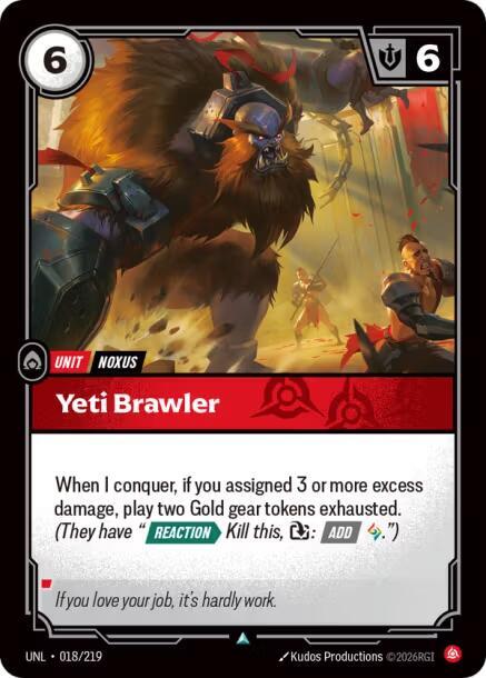 [UNL] - Riftbound: Unleashed - Yeti Brawler Riftbound