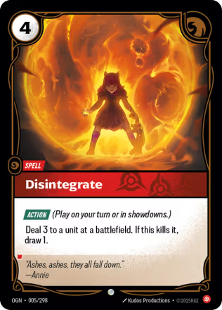 Disintegrate - Origins (OGN) Armchair Generals