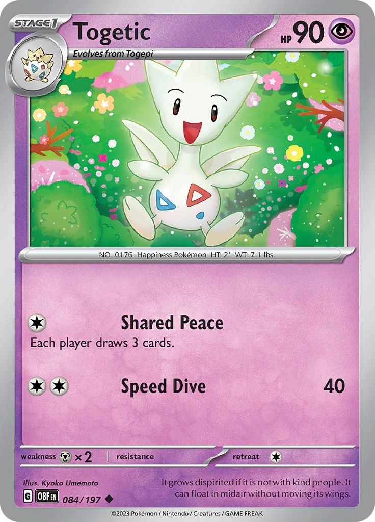 Togetic (084/197) [Scarlet & Violet: Obsidian Flames] Magic The Gathering