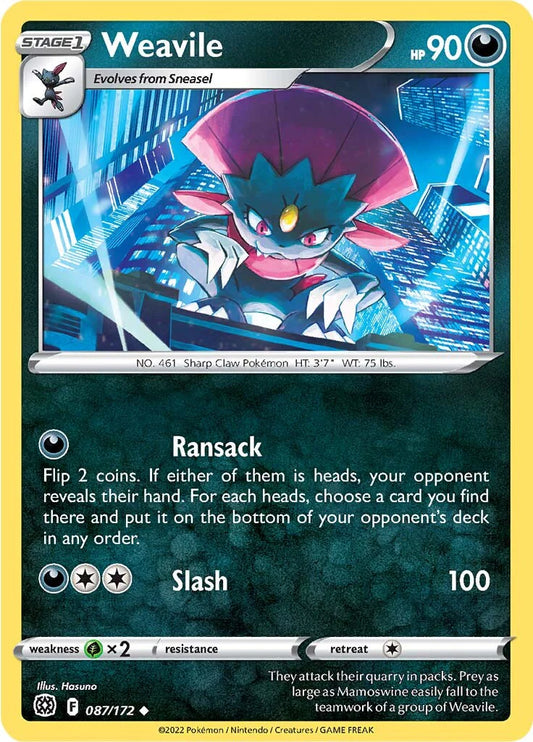 Weavile (087/172) [Sword & Shield: Brilliant Stars] Pokemon