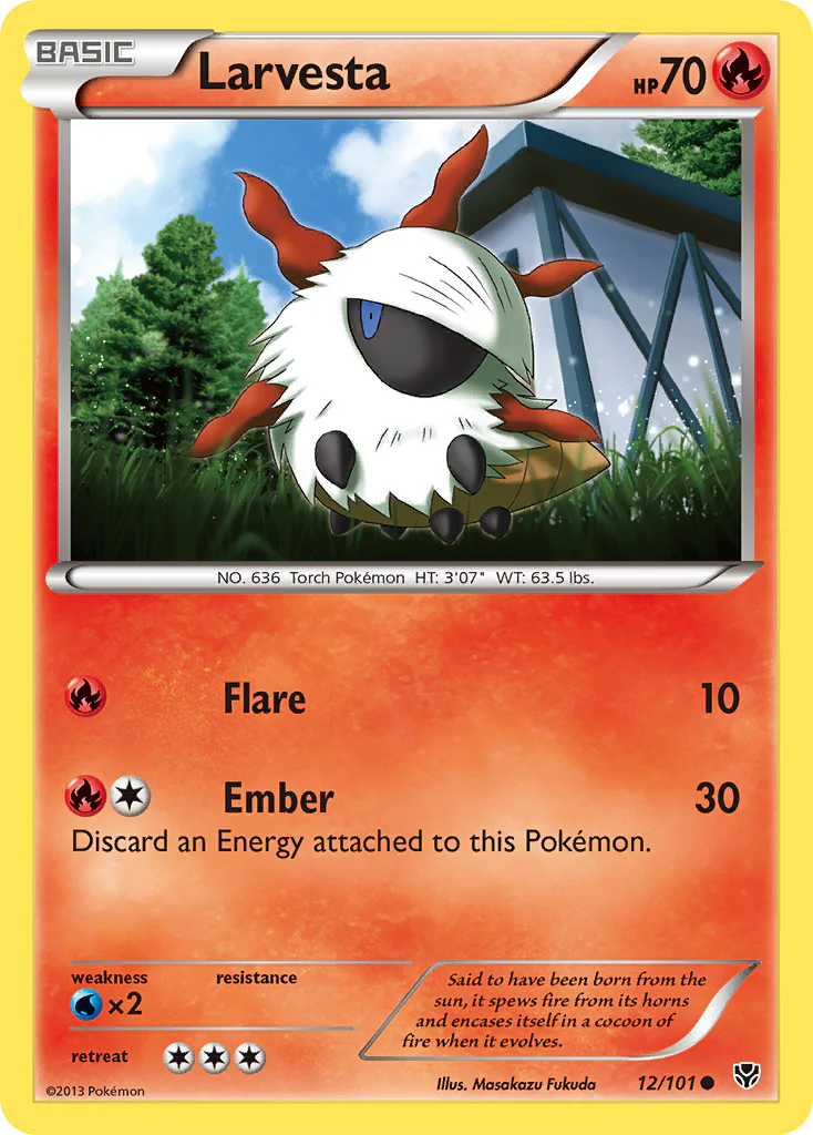 Larvesta (12/101) [Black & White: Plasma Blast] Pokemon