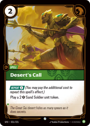 Desert's Call - Spiritforged (SFD) Armchair Generals