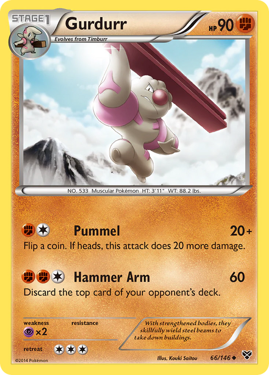 Gurdurr (66/146) [XY: Base Set] Pokemon