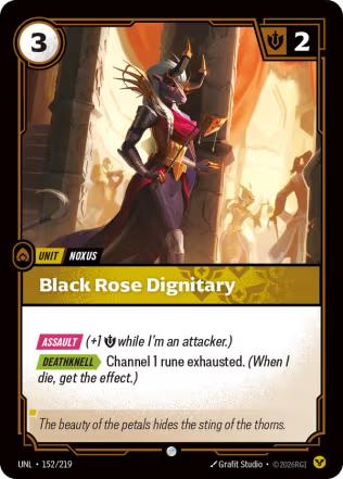Black Rose Dignitary - Unleashed (UNL) Armchair Generals