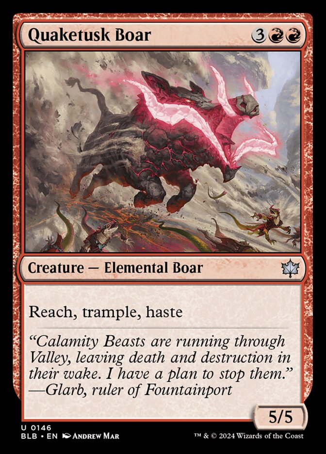 Quaketusk Boar Magic The Gathering