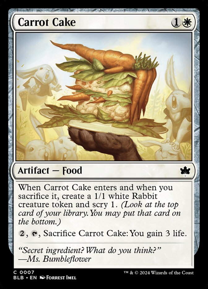 Carrot Cake Magic The Gathering