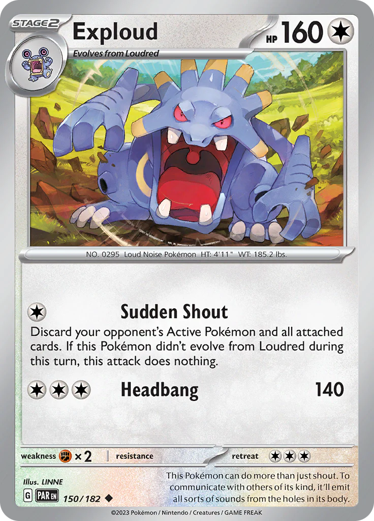 Exploud (150/182) [Scarlet & Violet: Paradox Rift] Pokemon