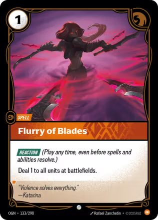 Flurry of Blades - Origins (OGN) Armchair Generals