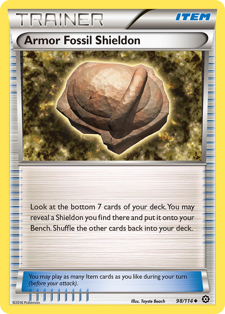 Armor Fossil Shieldon (98/114) [XY: Steam Siege] Pokemon