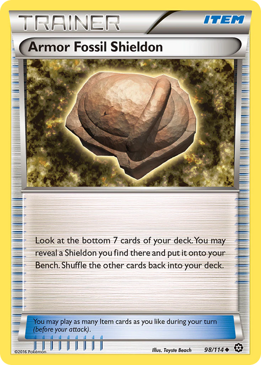 Armor Fossil Shieldon (98/114) [XY: Steam Siege] Pokemon