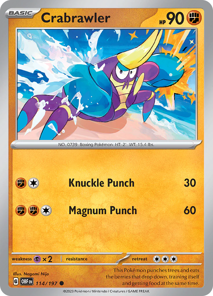 Crabrawler (114/197) [Scarlet & Violet: Obsidian Flames] Pokemon