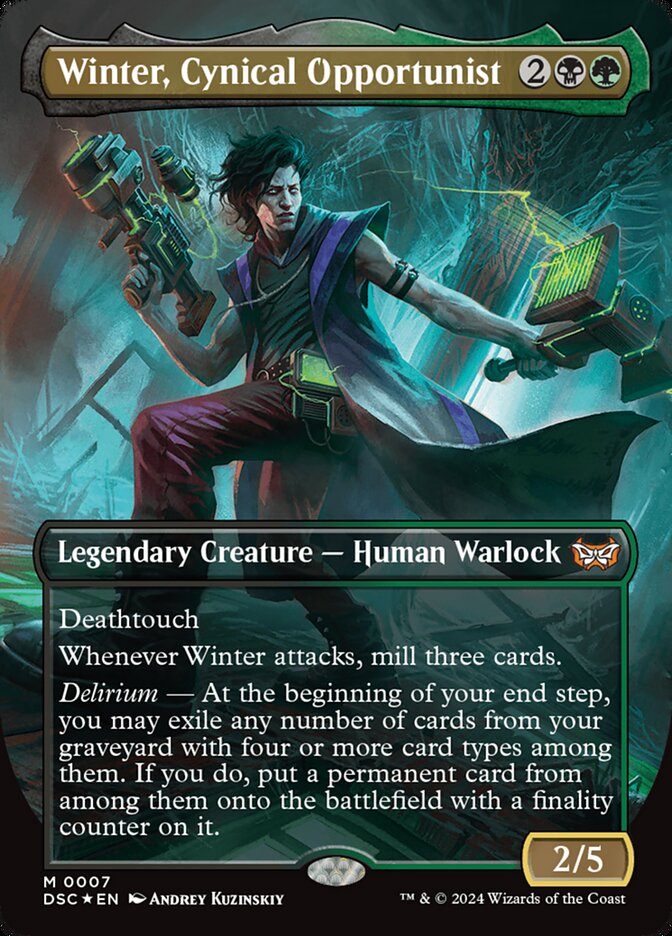 Winter, Cynical Opportunist (Borderless Foil) Magic The Gathering