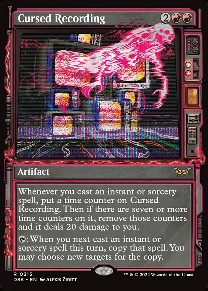 Cursed Recording (Showcase Foil) Magic The Gathering