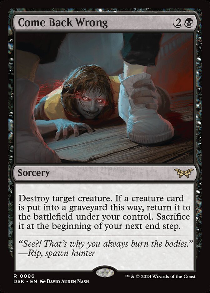 Come Back Wrong (Foil) Magic The Gathering