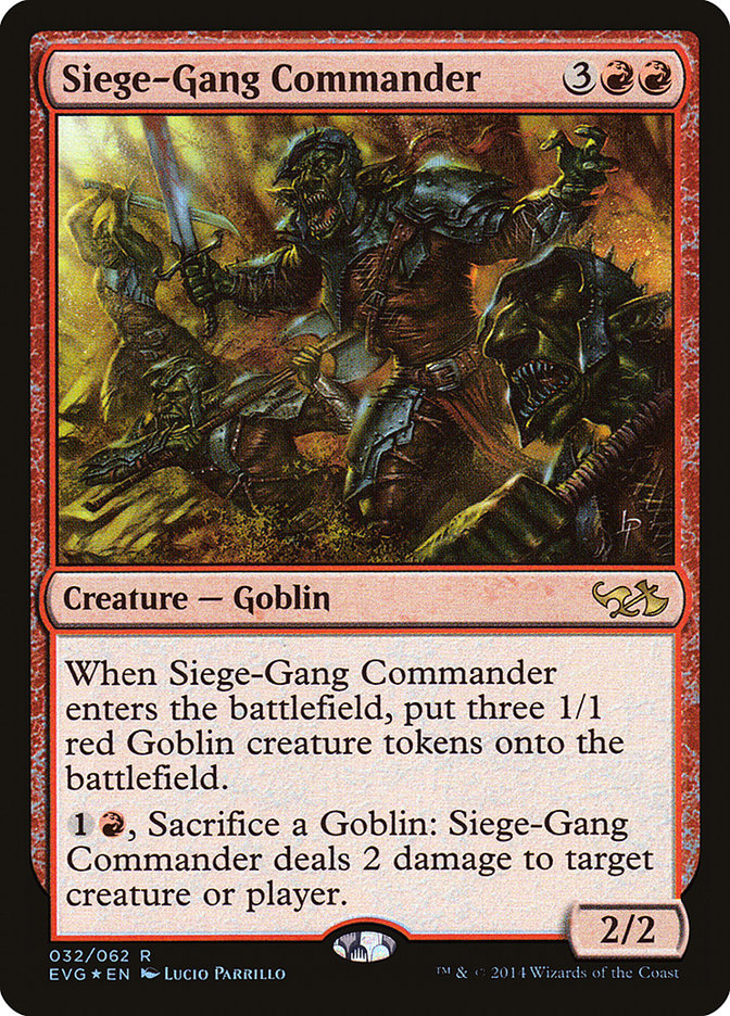 Siege-Gang Commander (Foil) Magic The Gathering