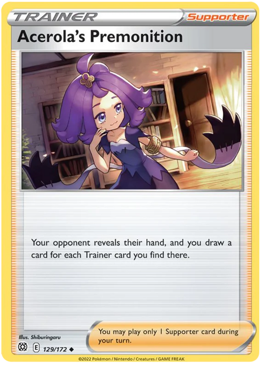 Acerola's Premonition (129/172) [Sword & Shield: Brilliant Stars] Pokemon