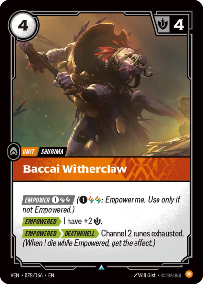 Baccai Witherclaw - Vendetta (VEN) Armchair Generals
