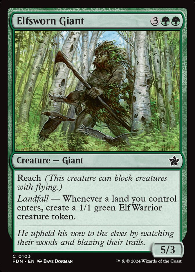 Elfsworn Giant Magic The Gathering