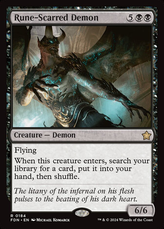 Rune-Scarred Demon Magic The Gathering