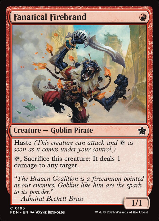 Fanatical Firebrand Magic The Gathering