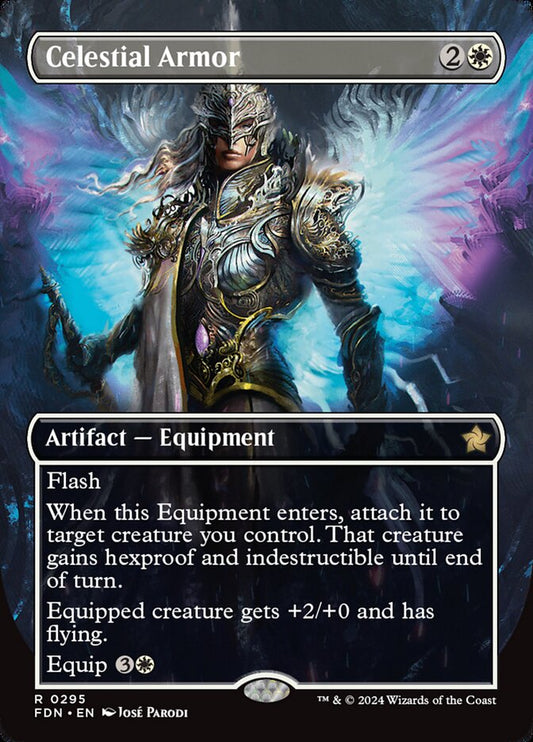 Celestial Armor (Borderless) Magic The Gathering