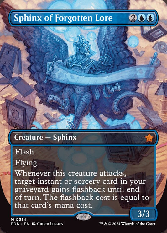 Sphinx of Forgotten Lore (Borderless) Magic The Gathering