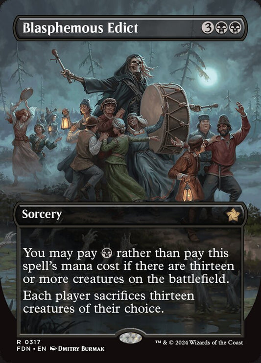 Blasphemous Edict (Borderless) Magic The Gathering