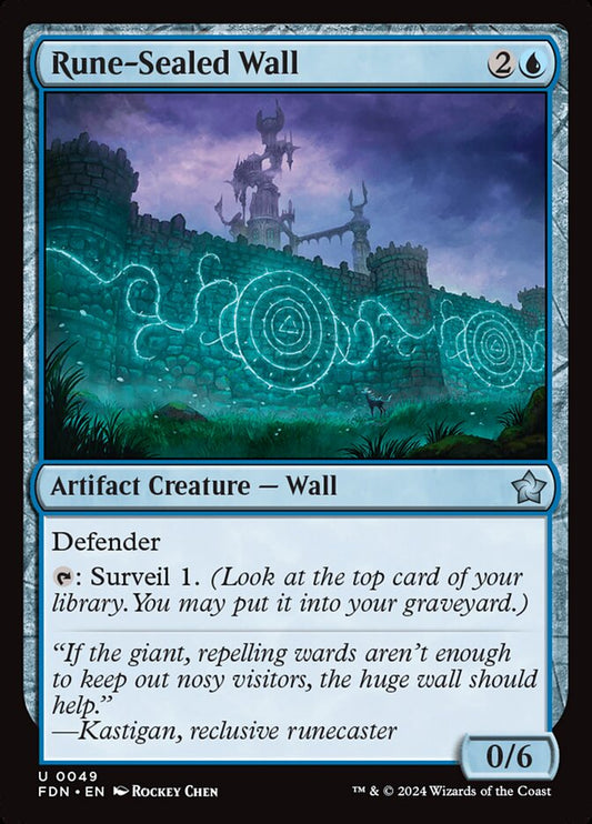 Rune-Sealed Wall Magic The Gathering