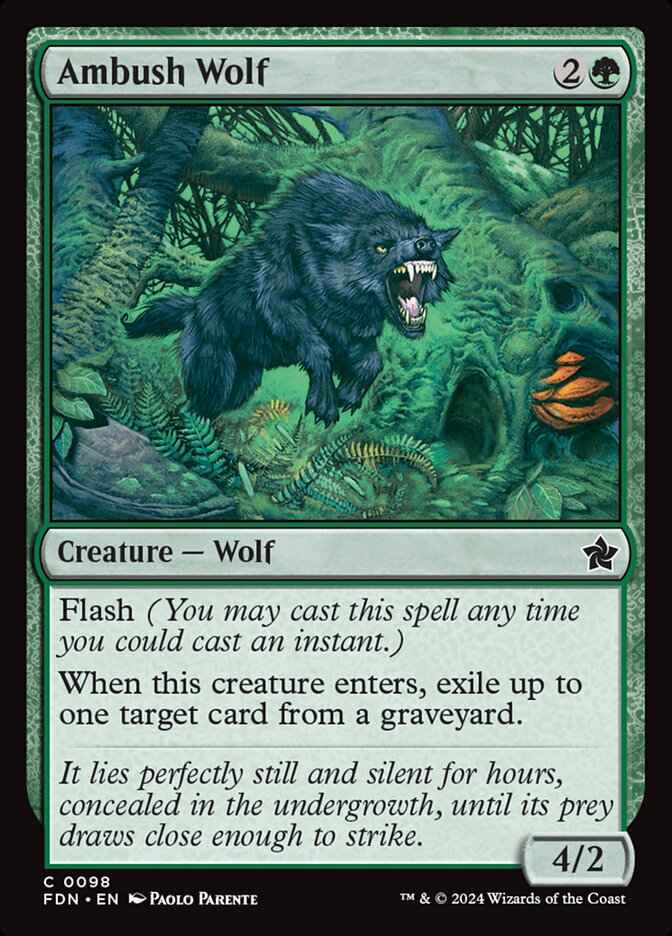 Ambush Wolf Magic The Gathering