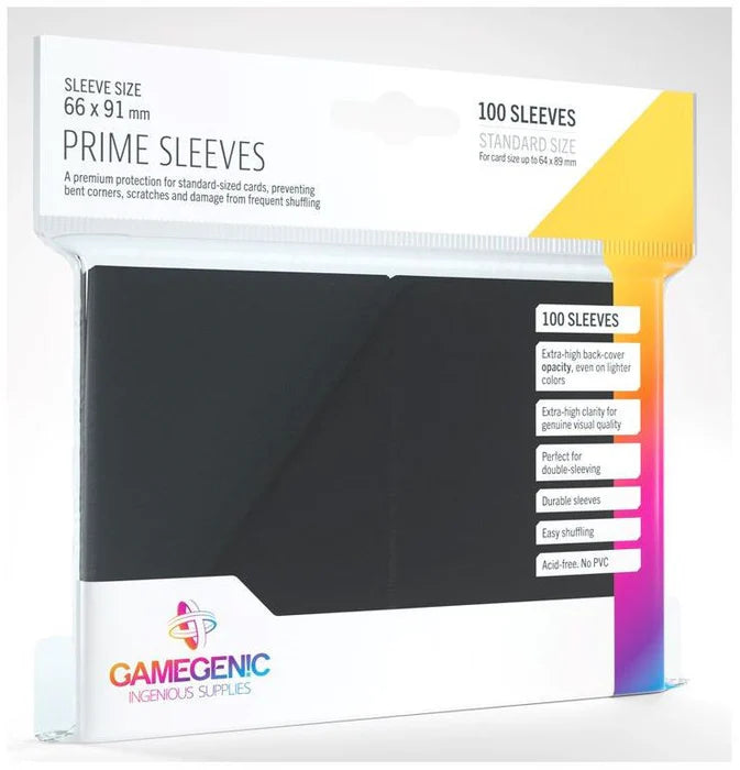 GAMEGENIC-PRIME SLEEVES 100 (BLACK)