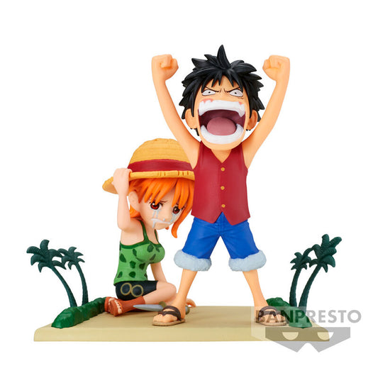 One Piece WCF Log Stories Luffy & Nami figure 7cm One Piece