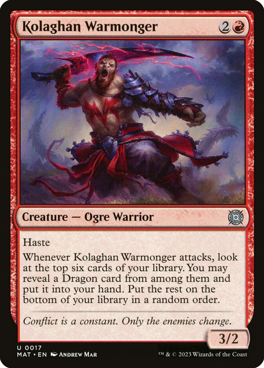 Kolaghan Warmonger Magic The Gathering