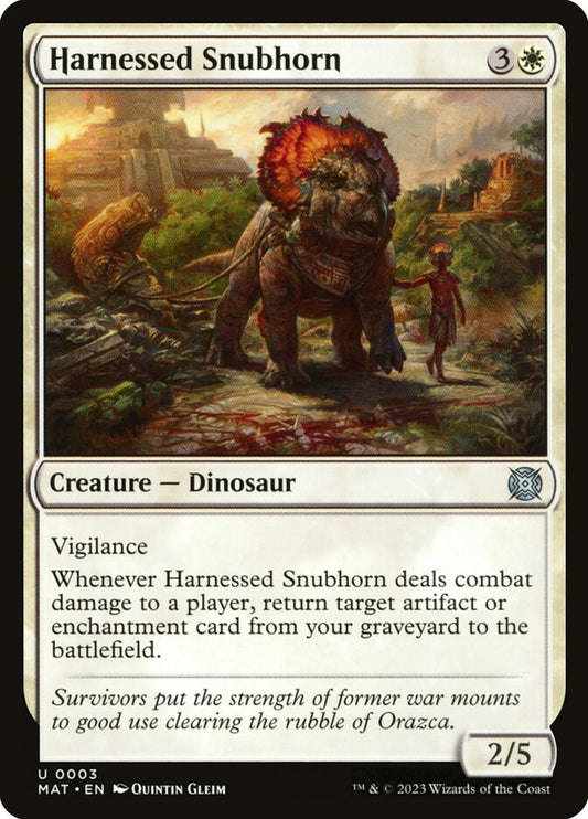 Harnessed Snubhorn (Foil) Magic The Gathering