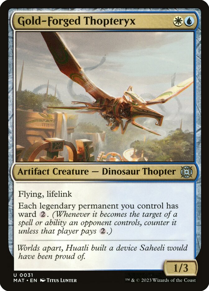 Gold-Forged Thopteryx Magic The Gathering