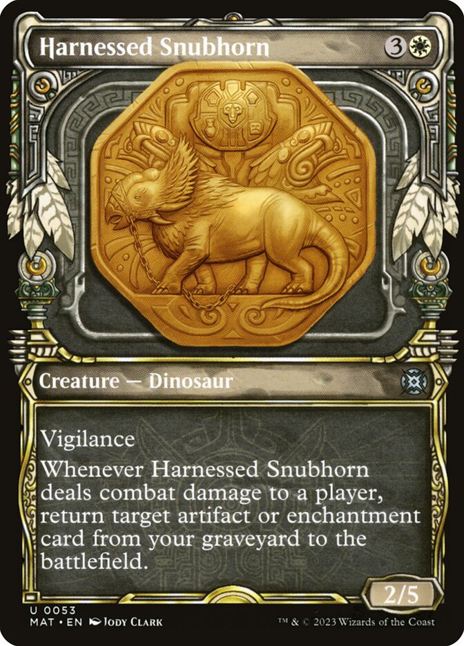 Harnessed Snubhorn (Showcase) Magic The Gathering